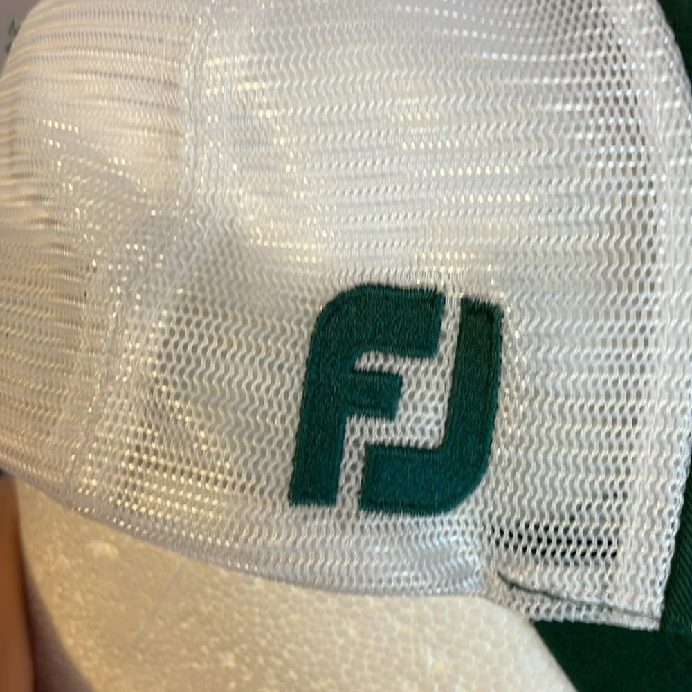 Titleist Foot Joy Green White Mesh Back Baseball Hat Cap OS